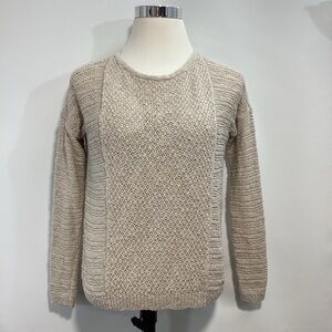 Hollister Women's Beige Crew Neck Sweater Size L